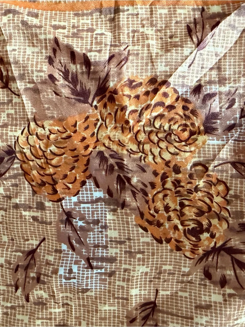 100% Silk Pinecone Scarf